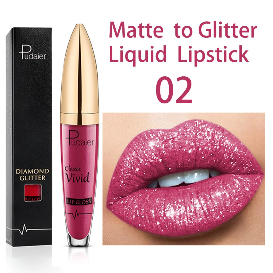 18 Colors Diamond Lip Gloss Waterproof Long Lasting Glitter Lipstick Liquid Shiny Lip Gloss Shimmer Pearl Lipgloss Lip Make Up images - 6