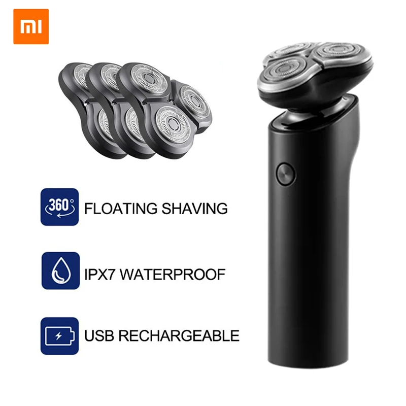 Оригинальная электробритва Xiaomi перезаряжаемая Гибкая бритва с 3 головками