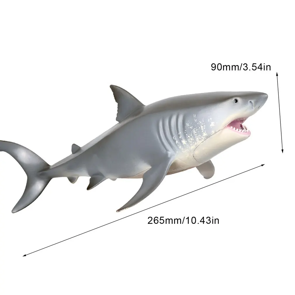 

Ocean Simulation Toy Ornament Marine Animal Great White Shark Underwater World Realistic Style Plastic Toy For Children