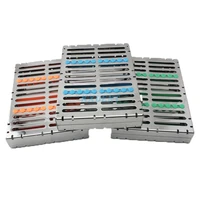 1pcs dental sterilization cassette rack for 10pcs surgical instruments autoclave box tray stand detachable