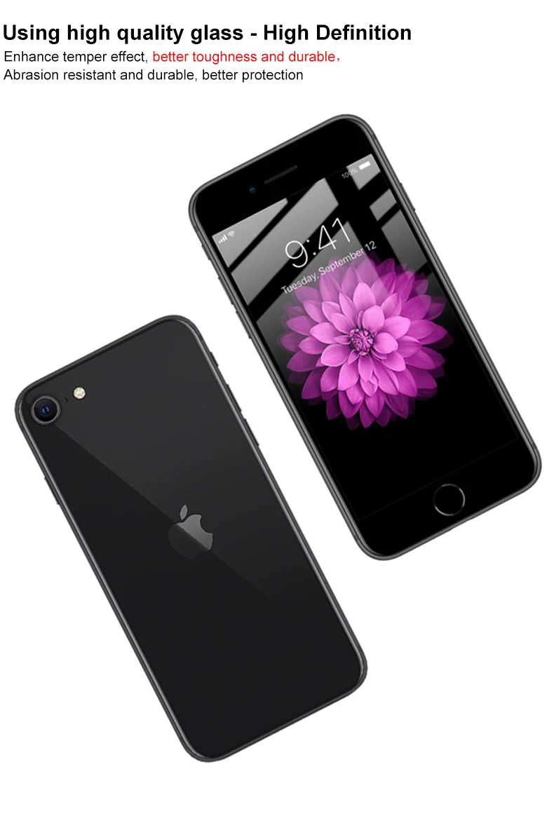 Закаленное стекло для Apple iPhone SE 2 SE2 IMAK Pro + полная защита экрана 2020|Защитные стёкла