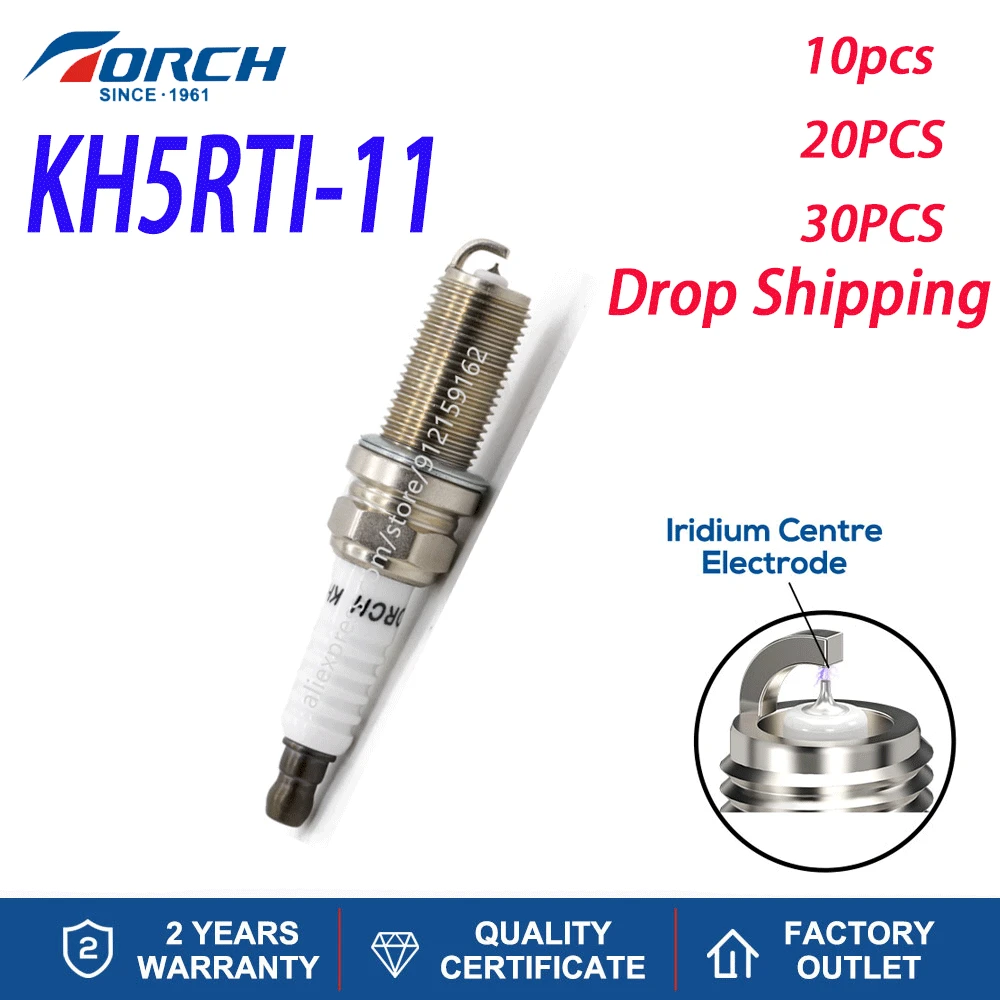 

10/lot Origin Iridium Spark Plugs TORCH KH5RTI-11 for Candle LFR5AIX-11 Denso IKH16 Champion 9006 XP5325 Drop Shipping