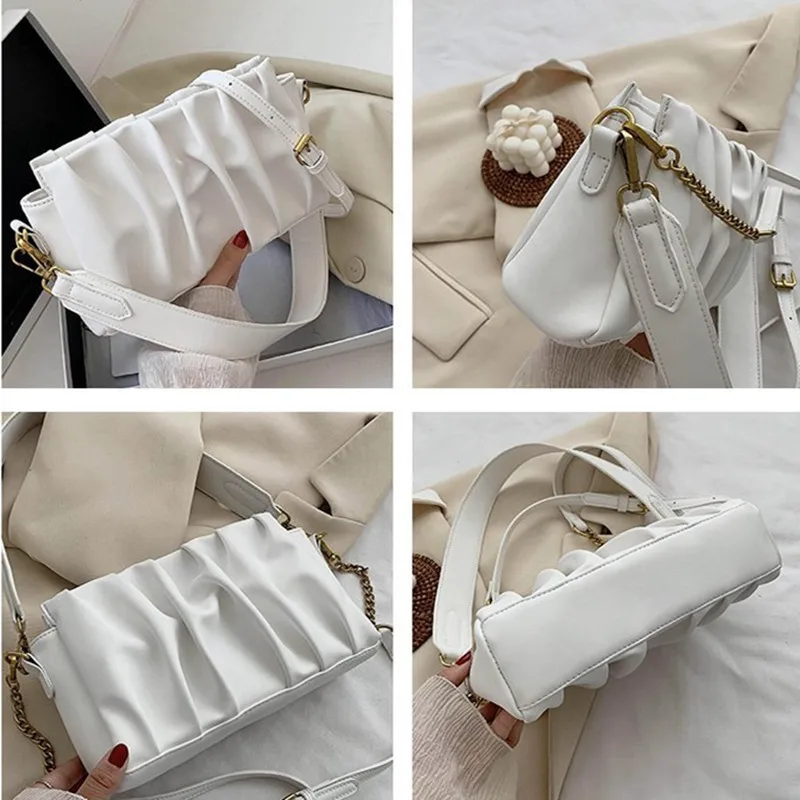 Women Shoulder Bags Chain Design Female Crossbody Bag Fold Women's Clutches PU Leather Ladies Handbag Wallet | Багаж и сумки