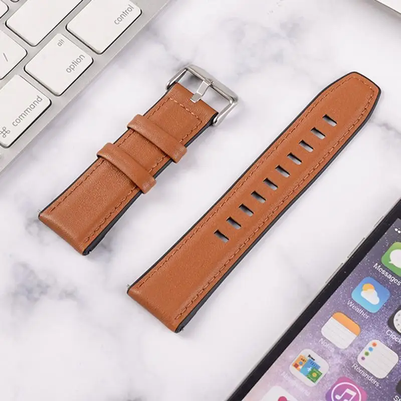 

KOSPET Optimus 2 Strap Head layer Cowhide Silicon Stainless Wtach Strap 24mm Smart Watch Band Strap