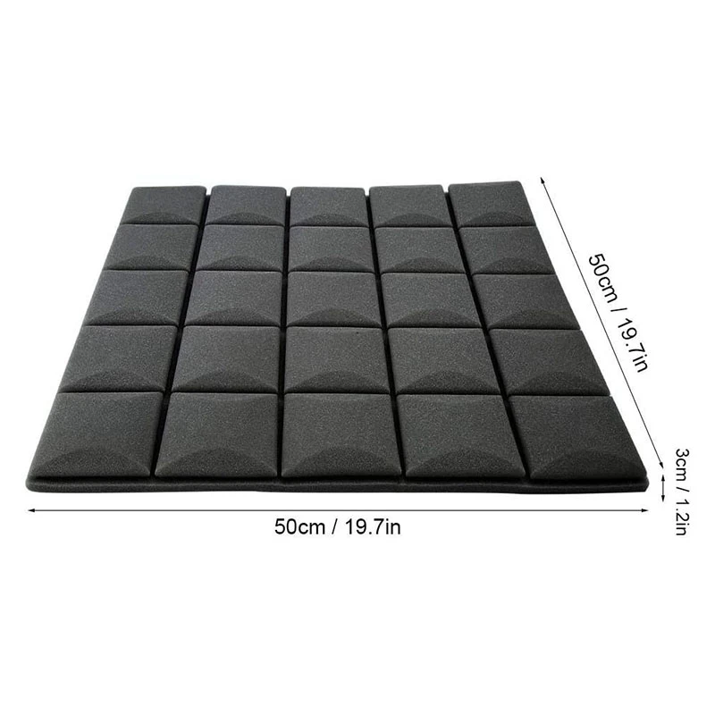 6 шт. Звукопоглощающая хлопчатобумажная пенный гриб Форма Звукоизоляционная