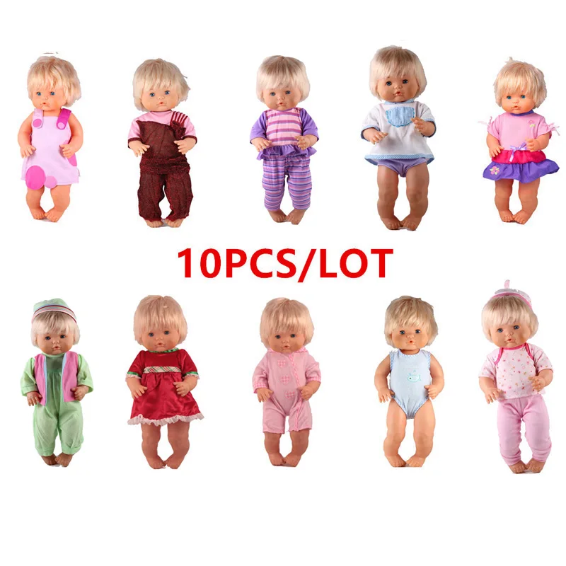 41 см Nenuco Одежда для кукол Nenuco Ropa y su Hermanita 10 шт./лот аксессуары для кукол DIY платье для 16 дюймов My Little Nenuco кукла - Цвет: 10PCS style 1