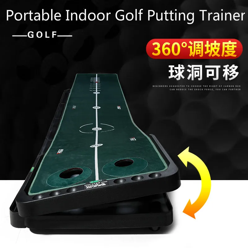 Indoor Golf Putter Trainer Training Mat Adjustable Slope | Спорт и развлечения