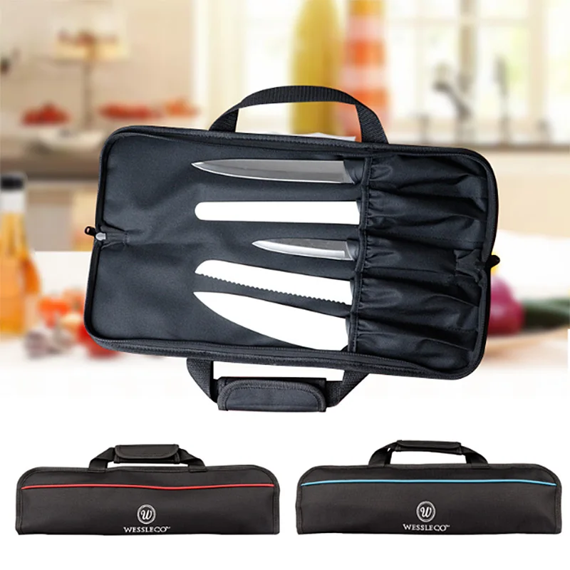 

5 Slots Chef Knife Bag Protable High Quality Kitchen Tool Knife Bags Professional Cooking Knives Pack Multi-function Handbag