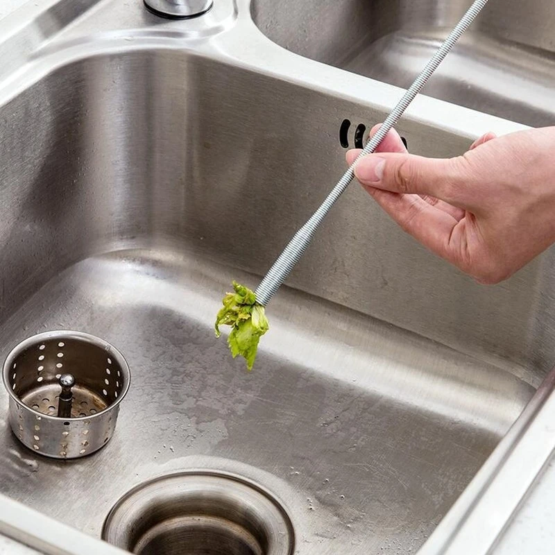 60 см домашний сливной очиститель сантехники змеевидная пружина трубы