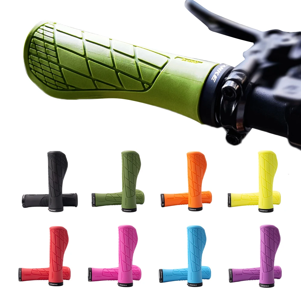 

1 Pair Bike Silicone Handlebar Grip Single Locking Bike Grips Anti-Slip Comfortable Handlebar Grip Cover for Mountain Road Bike