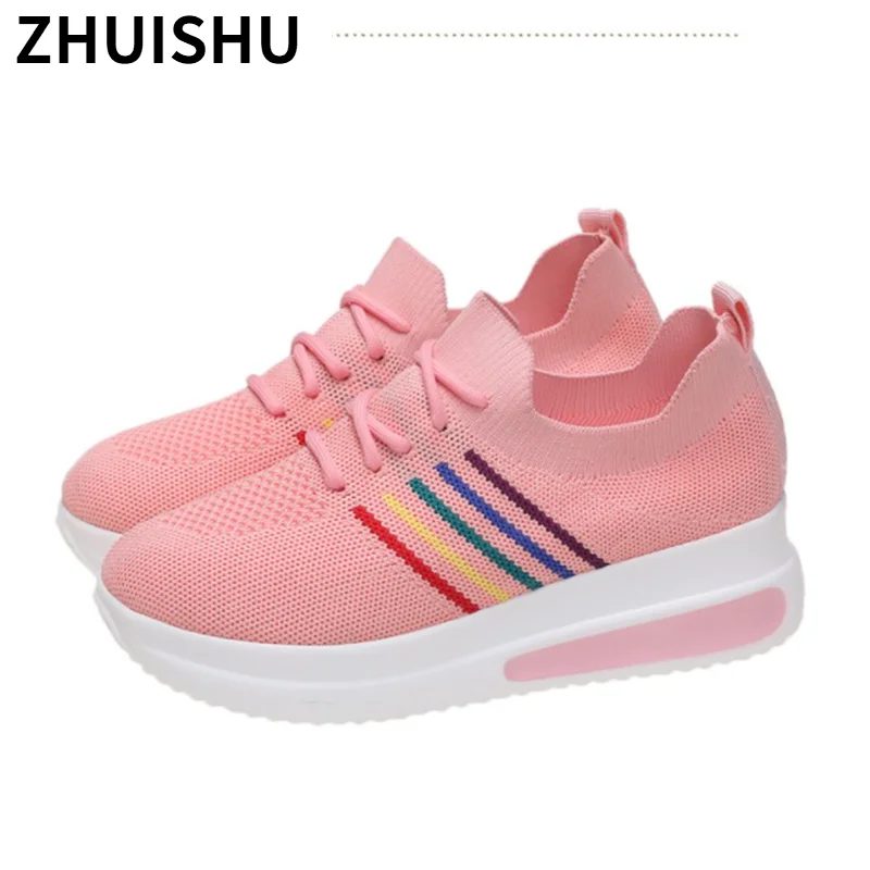 

Fashion Sneakers Women Lace-Up Ladies Casual Shoes Printed Platform Sneakers Ladies Outdoor Sports Shoes Comfy Wedge Shoes Woman