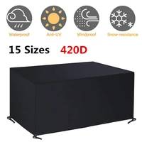 15 sizes 420d oxford cloth waterproof garden patio furniture cover rattan table cube cover outdoor dust protection cover