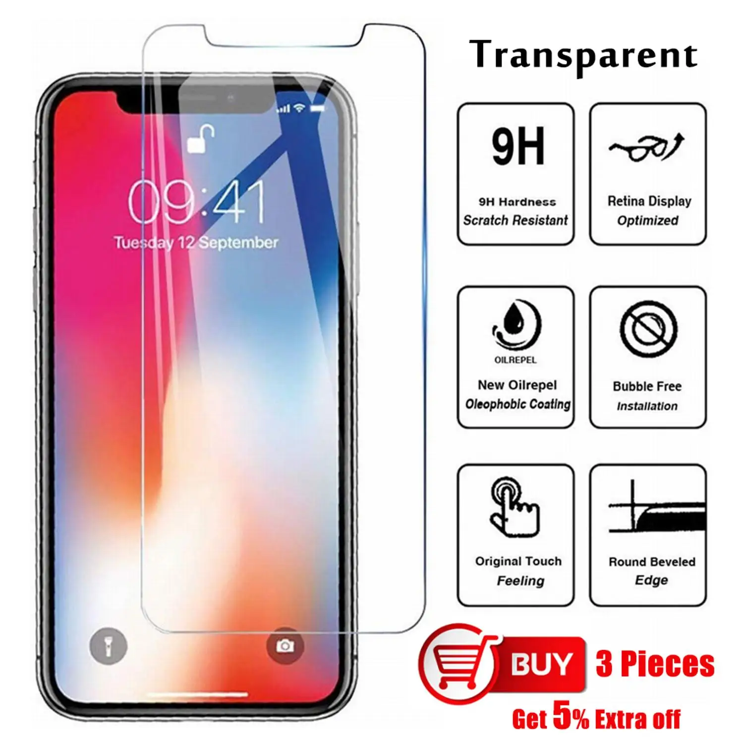 Прозрачное закаленное стекло 0 26 мм для iPhone 11 XS XR X взрывозащищенное защиты экрана