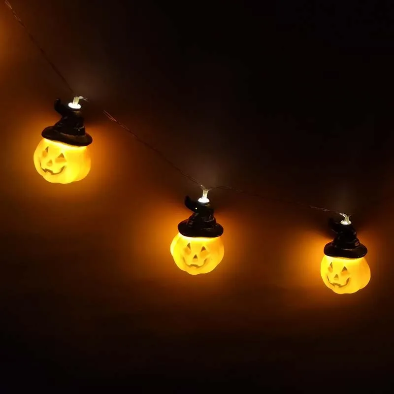 

Pumpkin LED String Lights Halloween Leds Light for Indoor Living Room Holiday Decoration Cartoon Cute Warm White Guirnalda Luces