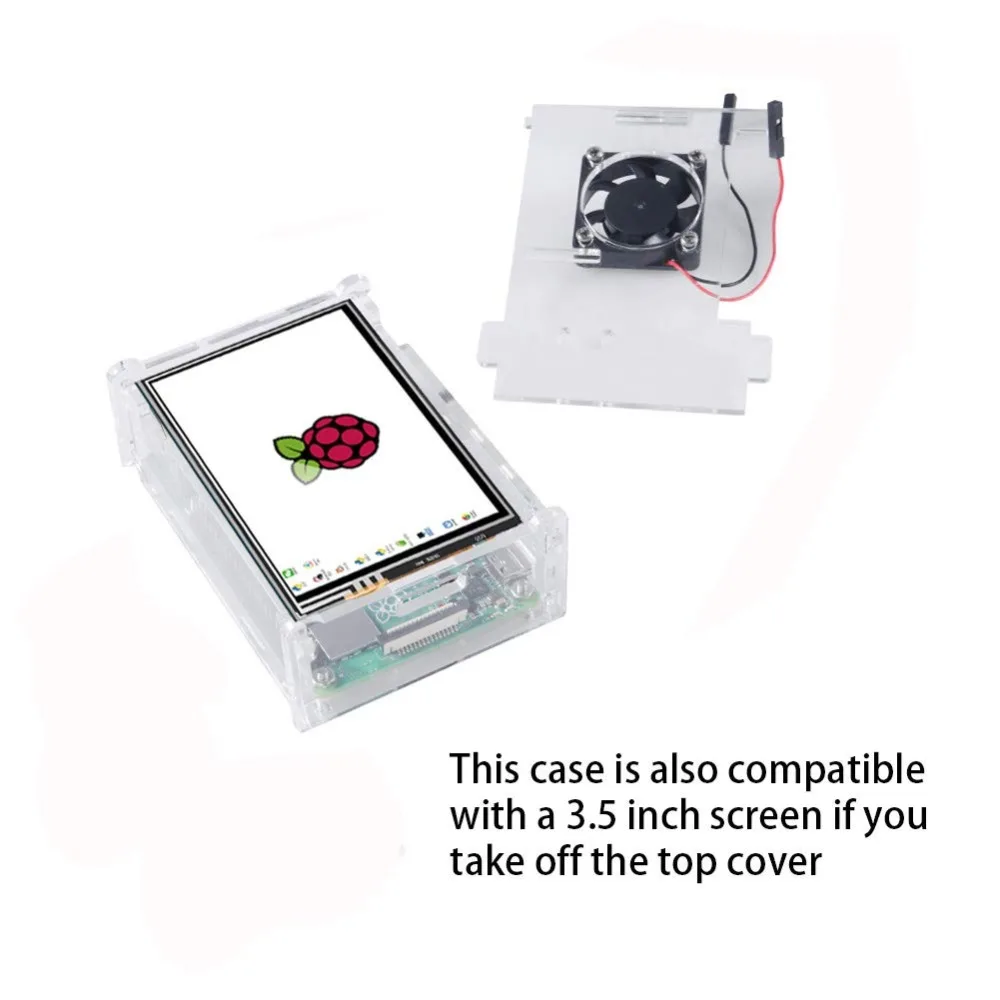 Aokin для Raspberry Pi 4 B чехол с поддержкой установки камеры с радиаторами+ чехол для камеры+ охлаждающий вентилятор+ акриловый чехол
