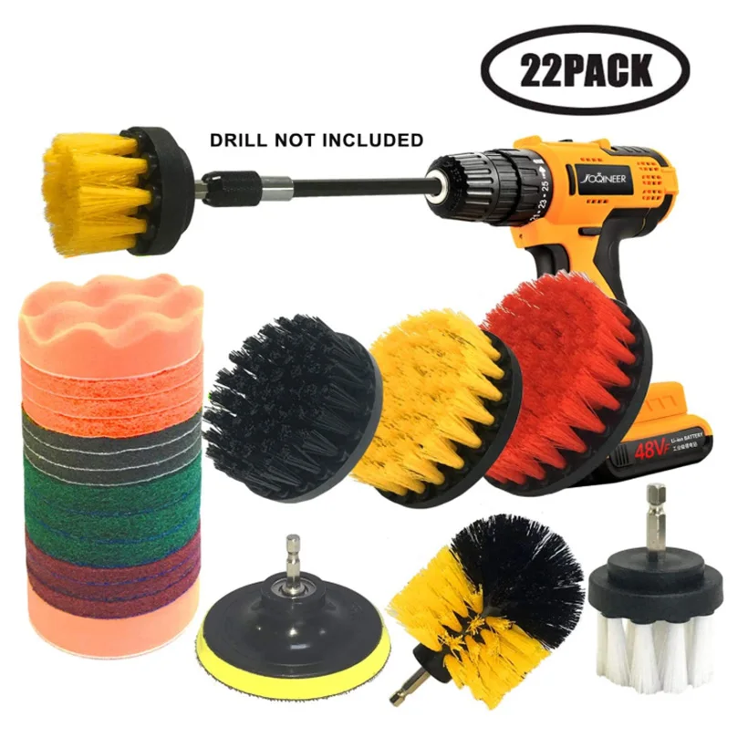 

Набор щеток для электродрели, Универсальный Мощный скребок для чистки ванной комнаты, ванной комнаты, плитки и решетки