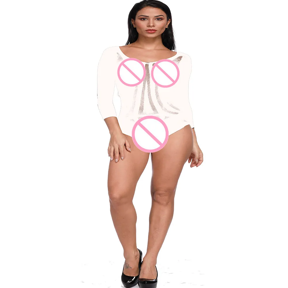 Ажурное боди без косточек чулок для тела открытая промежность однотонное