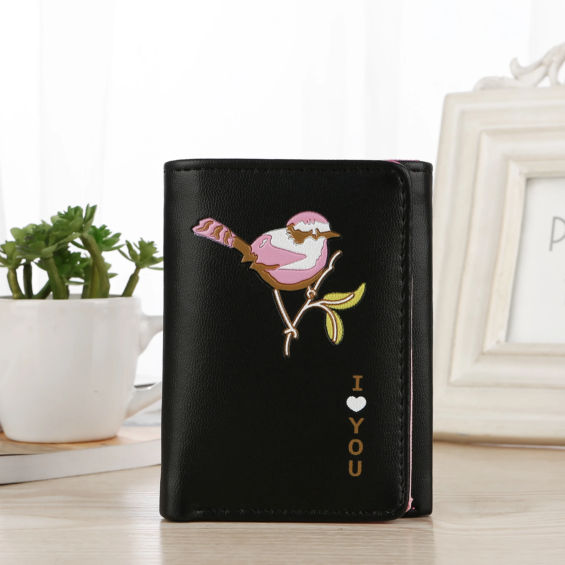 Корейская версия женский маленький свежий кошелек кожаный милый короткий с