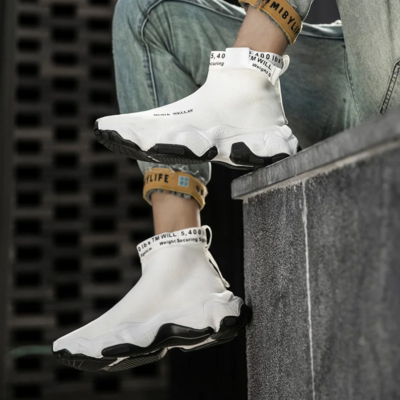 Мужские кроссовки мужские носки дышащая Спортивная обувь для улицы сетчатые