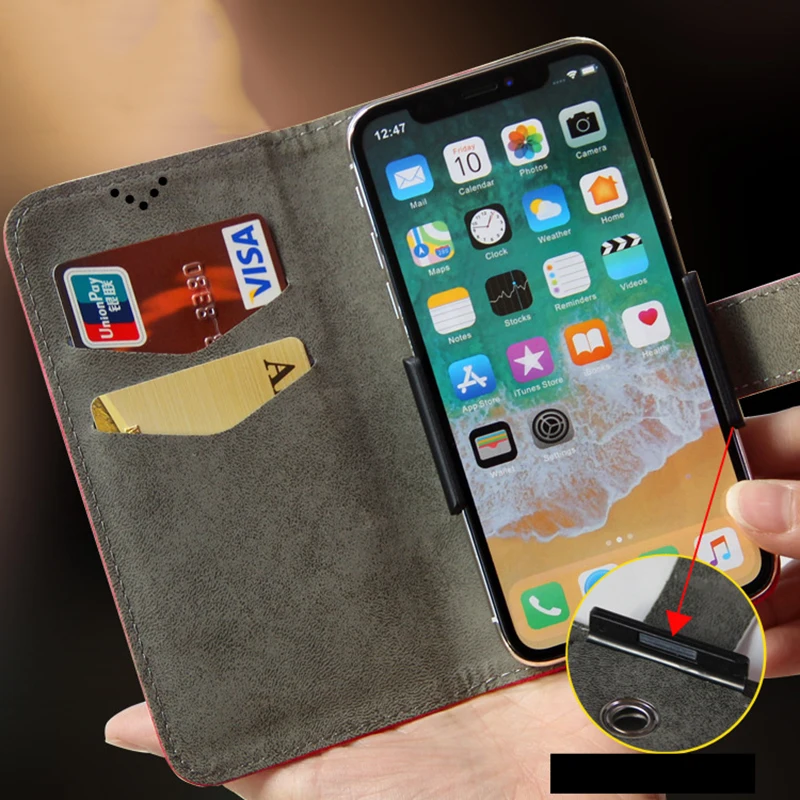 Роскошный чехол бумажник для телефона Alcatel Работает с любым оператором 1V 1S 5024D из