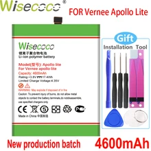 WISECOCO NEW High Capacity Apollo Lite Battery For Vernee Apollo Lite Mobile Phone Batteries+Gift tools+Tracking Number