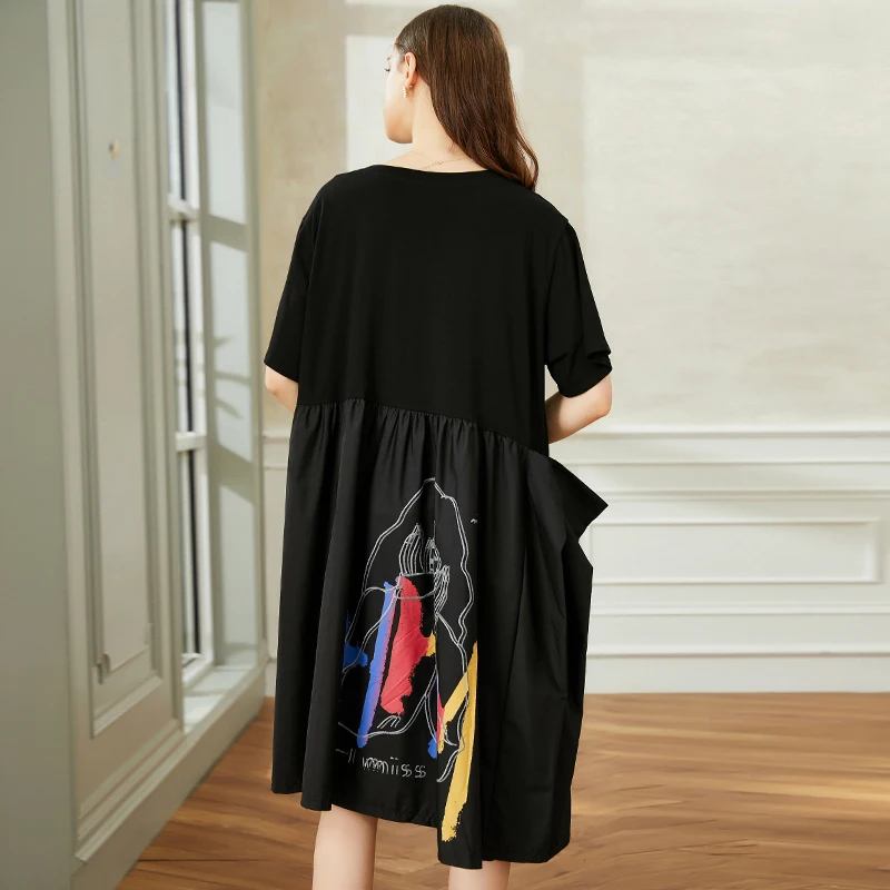 Vestido de verano de talla grande, elegante, 2021