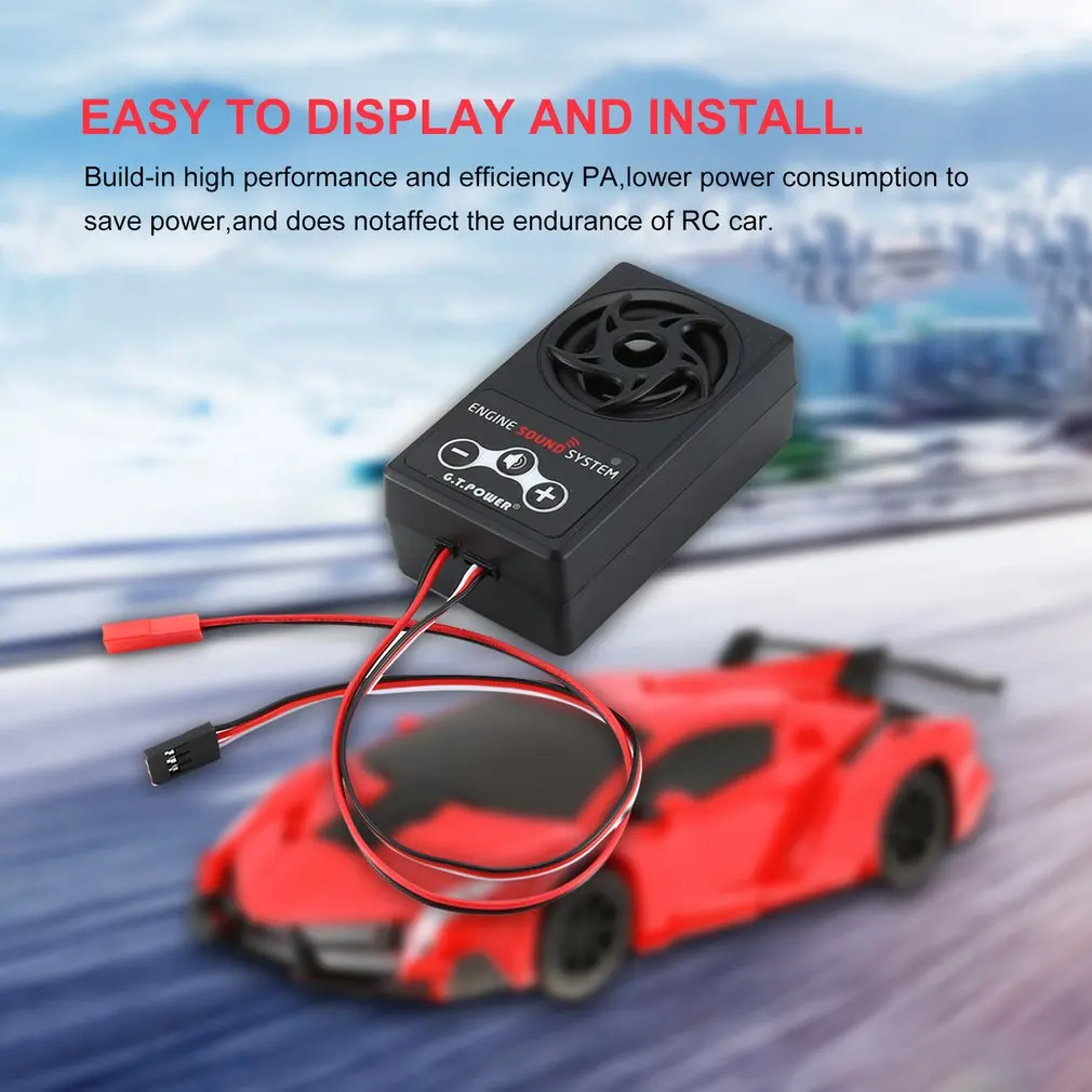 

G.T.Power Engine Sound Simulation System для радиоуправляемых автомобилей Axial SCX 10 II WRAITH Traxxas TRX4 Build-in 58 видов звуков