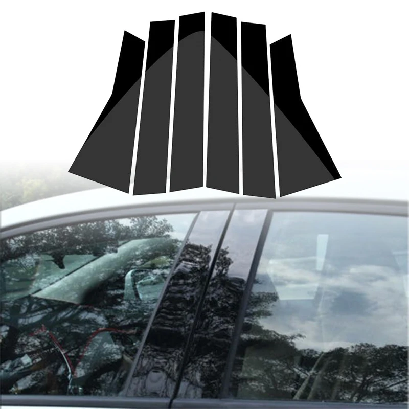 6 шт./компл. черная пластиковая оконная стойка отделка украшение крышка наклейка