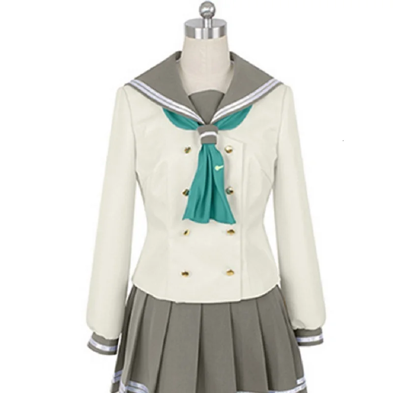 Женская японская аниме Униформа костюм Lovelive Sunshine Aqours Tsushima Yoshiko костюмы для