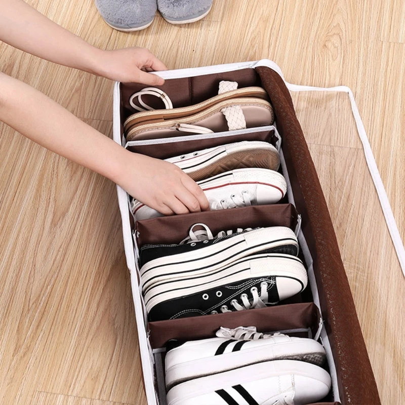 

Shoe Storage Box Adjustable Shoe Storage Organizer Transparent Box for Shoes Underwear Clothes Boot Storage Organizer Hot
