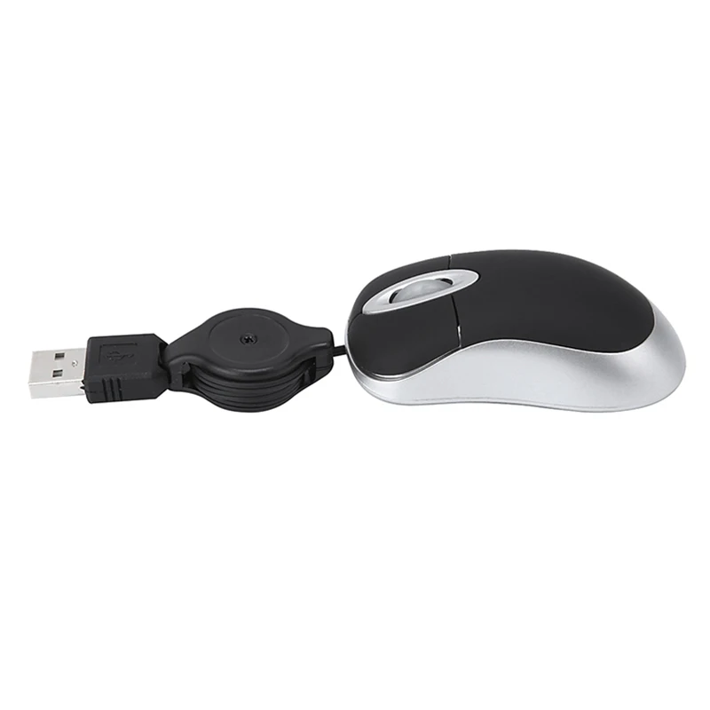 Новая мини USB Проводная мышь PPYY выдвижной кабель маленькая 1600 точек/дюйм