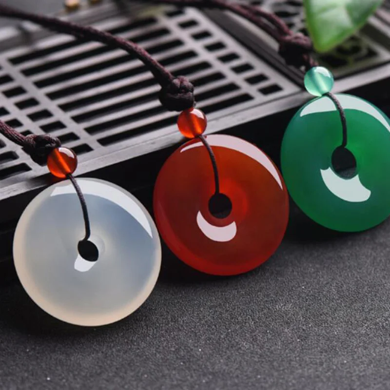 Подвеска из натурального агата халцедона с безопасной пряжкой ювелирные изделия