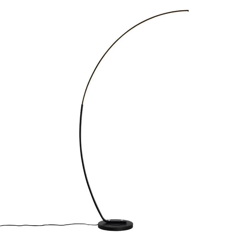 New simple fishing arc floor lamp living room three-color light bedroom bedside led black and white | Освещение