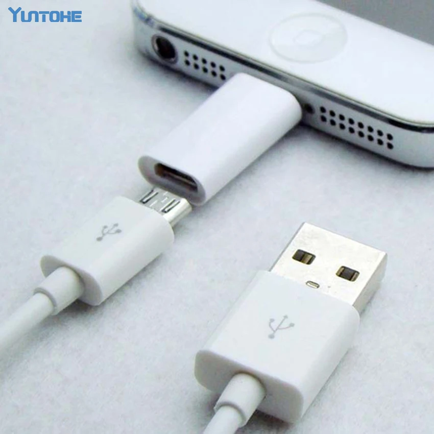 100 шт./лот Micro Usb кабель зарядное устройство адаптер для iPhone 7 7plus 6s 6 5 ipad USB разъем на