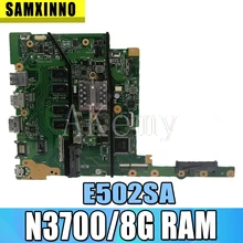 Upgraded version 8GB/RAM N3710 CPU For Asus E502S E502SA E402S E402SA Motherboard E502SA E402SA laptop Mainboard Mainboard