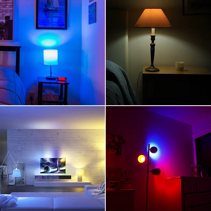 Умсветильник лампа B22 E27 с Wi-Fi светодиодная RGB работает Alexa/Google Home 15 Вт 85-265 в функция