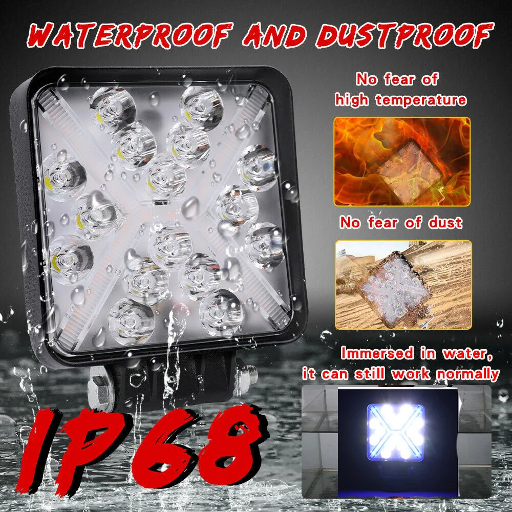 

SUV LED Strobe Work Lights Top Trains Truck 2pcs Set Fog Lamp Fork Lift
