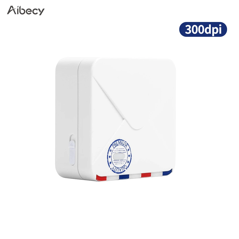 Portable Thermal Printer BT Wireless Pocket 300dpi Support 15-53mm Paper Width Multiple Langulage Print Use with APP | Компьютеры и