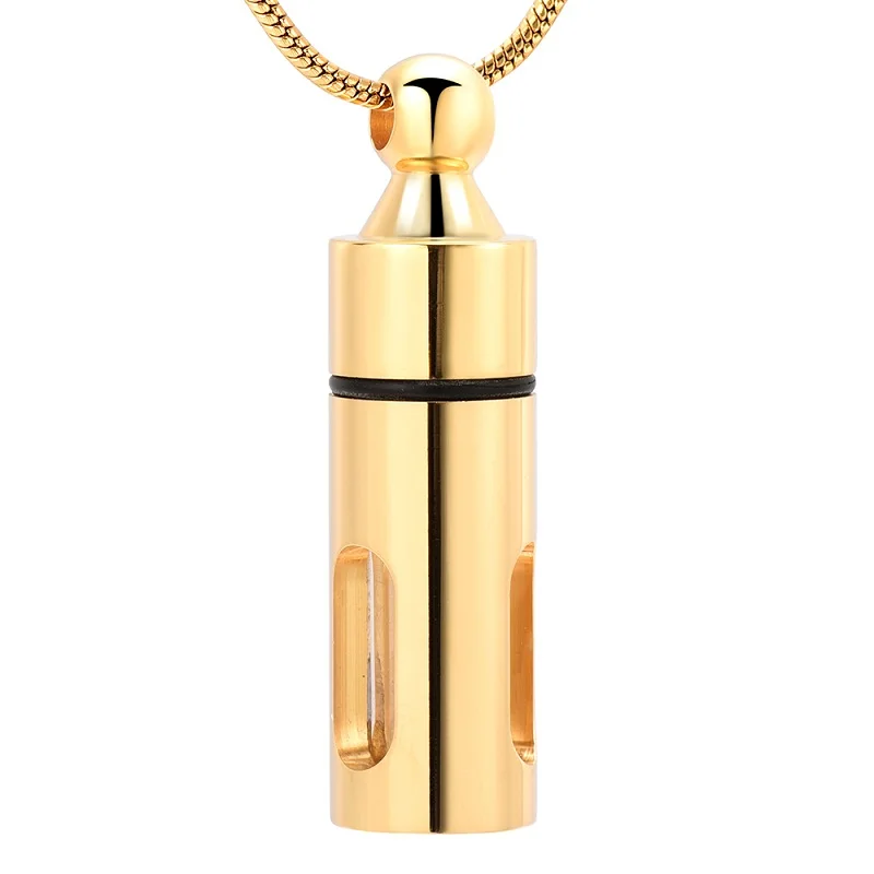 IJD10038 со шлицем и Стекло память Мемориал кремации флакон пепел кулон-капсула