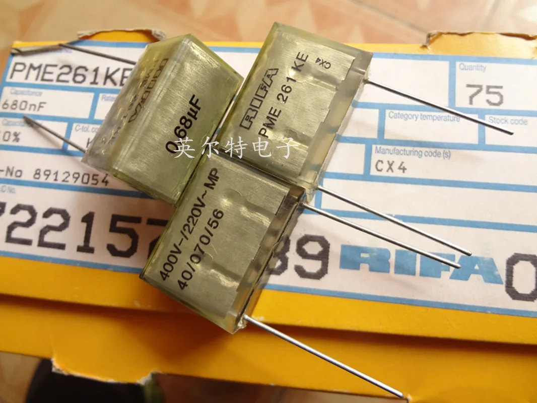 4 шт. Новый RIFA PME261 0 68 мкФ 400 В PCM28 684/400 680NF P28MM 680N400V PME261KE 0.68U 220VAC|Аксессуары для