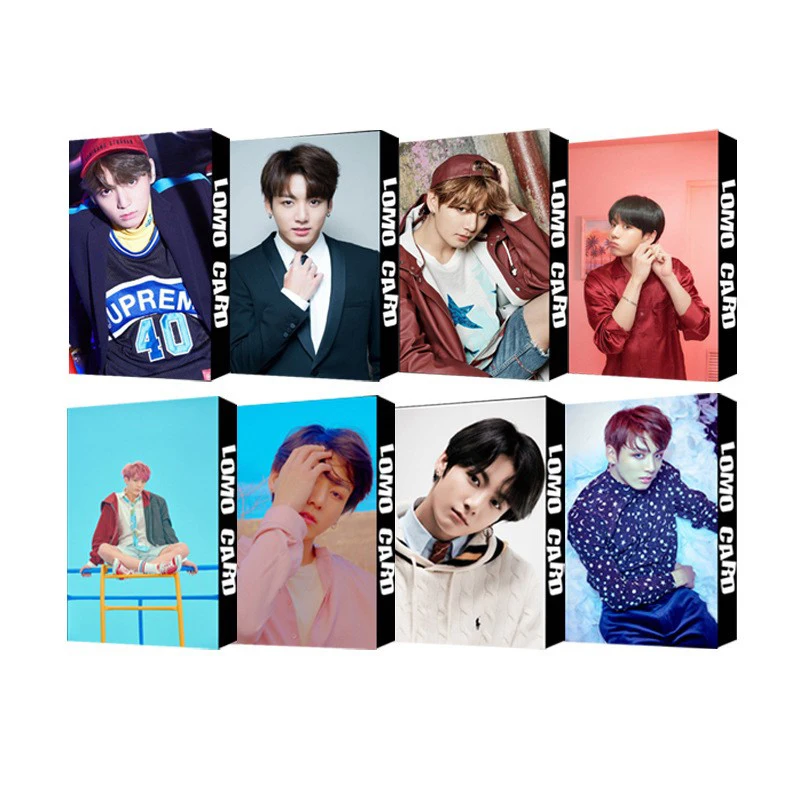 

New 30pc / Box Kpop Bangtan Boys JUNG KOOK Album Map Of The Soul 7 LOMO Card PhotoCards Postcard Self Made Photo Fan Gift