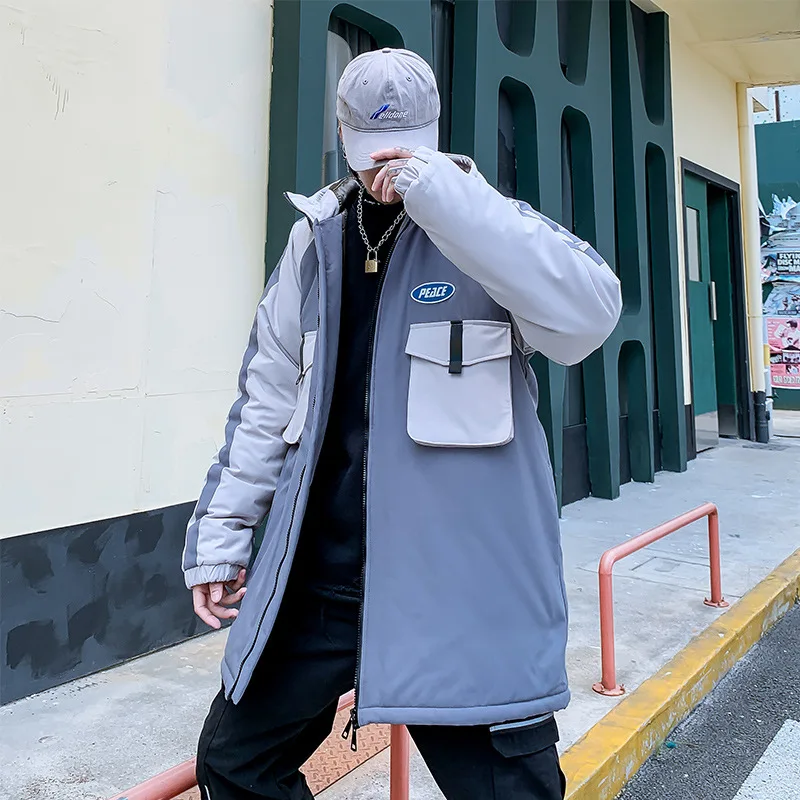 

2019 New Winter Parkas Jackets Men Women Casual Thick Coats Windbreaker Streetwear Fashion Parka Male Jacket Clothing GM317