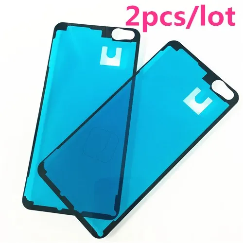 Для huawei P10 Lite WAS-LX1 WAS-LX2 WAS-LX3 Стекло Корпус задняя Батарея Дверь Крышка батарейного отсека средняя рамка с Стикеры - Цвет: Glue 2pcs-lot