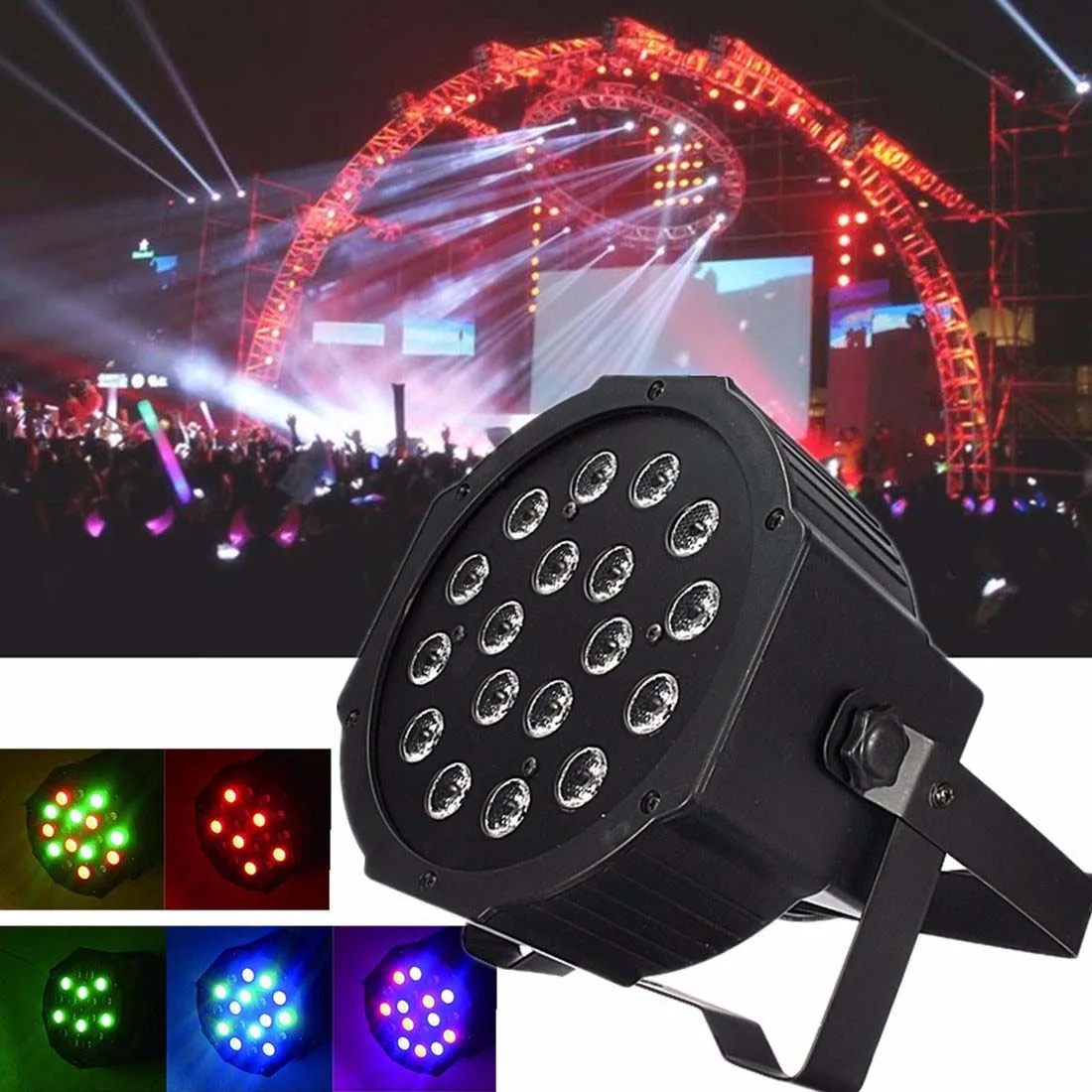 18 Вт RGB светодиодный светильник для сцены Par DMX-512 ing лазерный проектор вечерние DJ |
