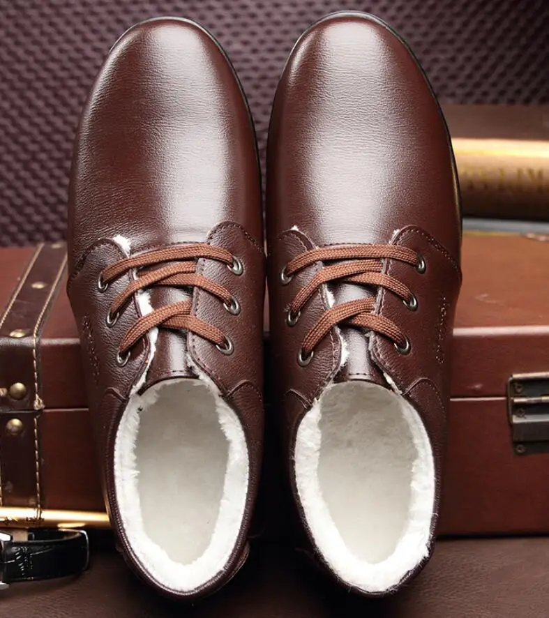 Мужские ботинки в винтажном стиле повседневные теплые с высоким вырезом на