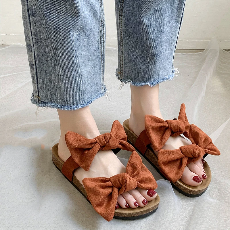 

Большой Размер (44) новая двойная Пряжка Тапочки на корковой подошве на платформе; Женские шлепанцы для пляжа на открытом воздухе из Pu искусс...