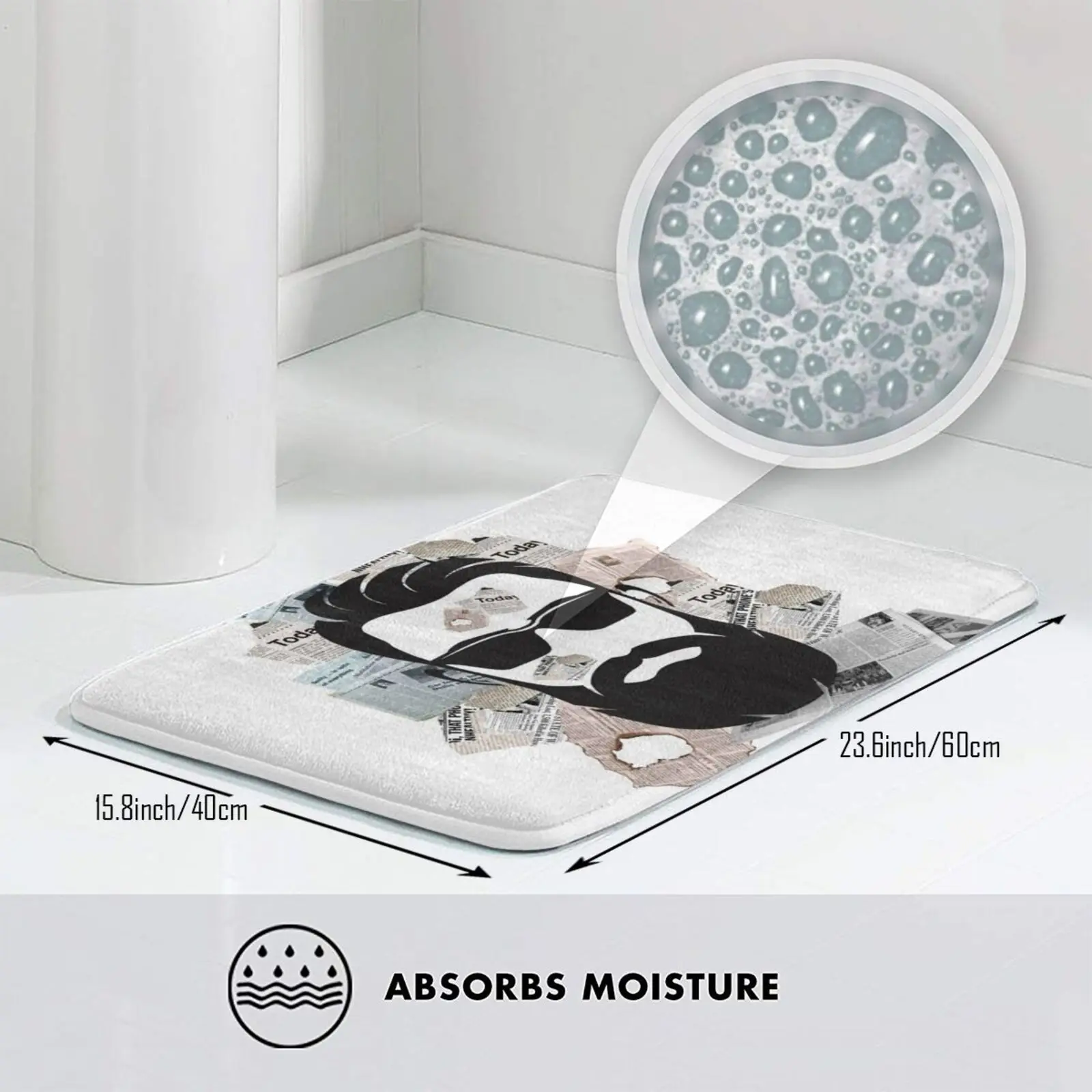 Комиксное лицо для мужчин (Hq) коврик ковер Противоскользящий входной двери в