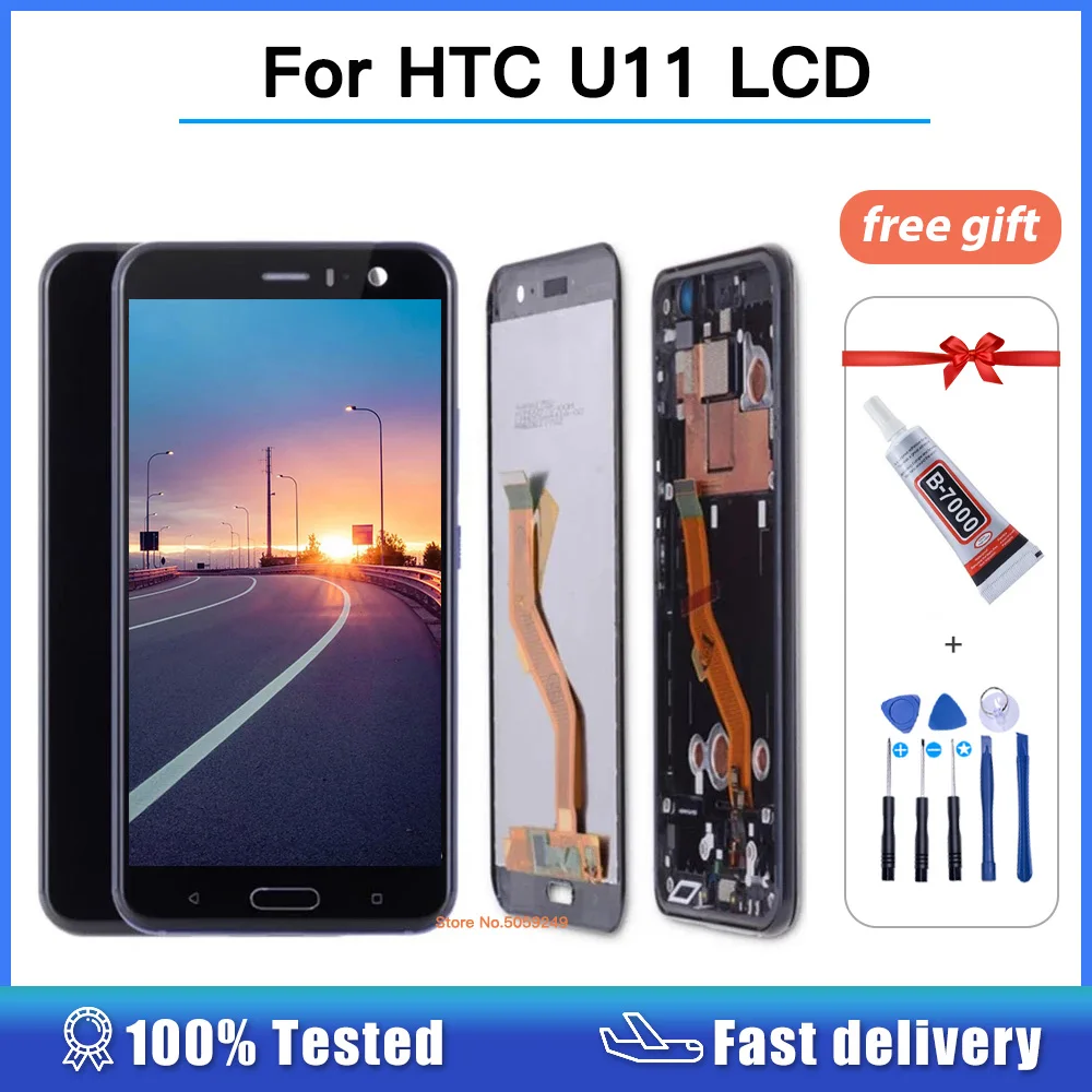 5 &quot100% протестированный ЖК-дисплей для HTC U11 кодирующий преобразователь