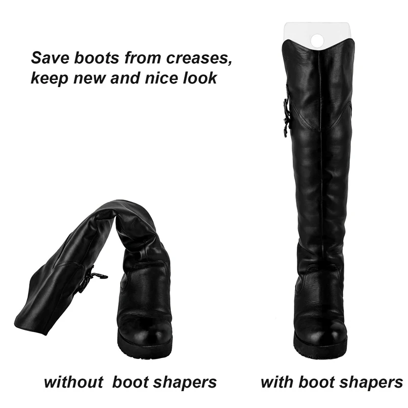 5 Pairs (10 Sheets 16 Inch) Boot Shaper Form Inserts Boots Tall Support for Women and Men Transparent Color
