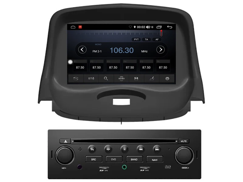 Автомобильный DVD WITSON S300 Android 9 0 для PEUGEOT 206 8 Octa Core 4 Гб ОЗУ 32 ГБ флеш навигация